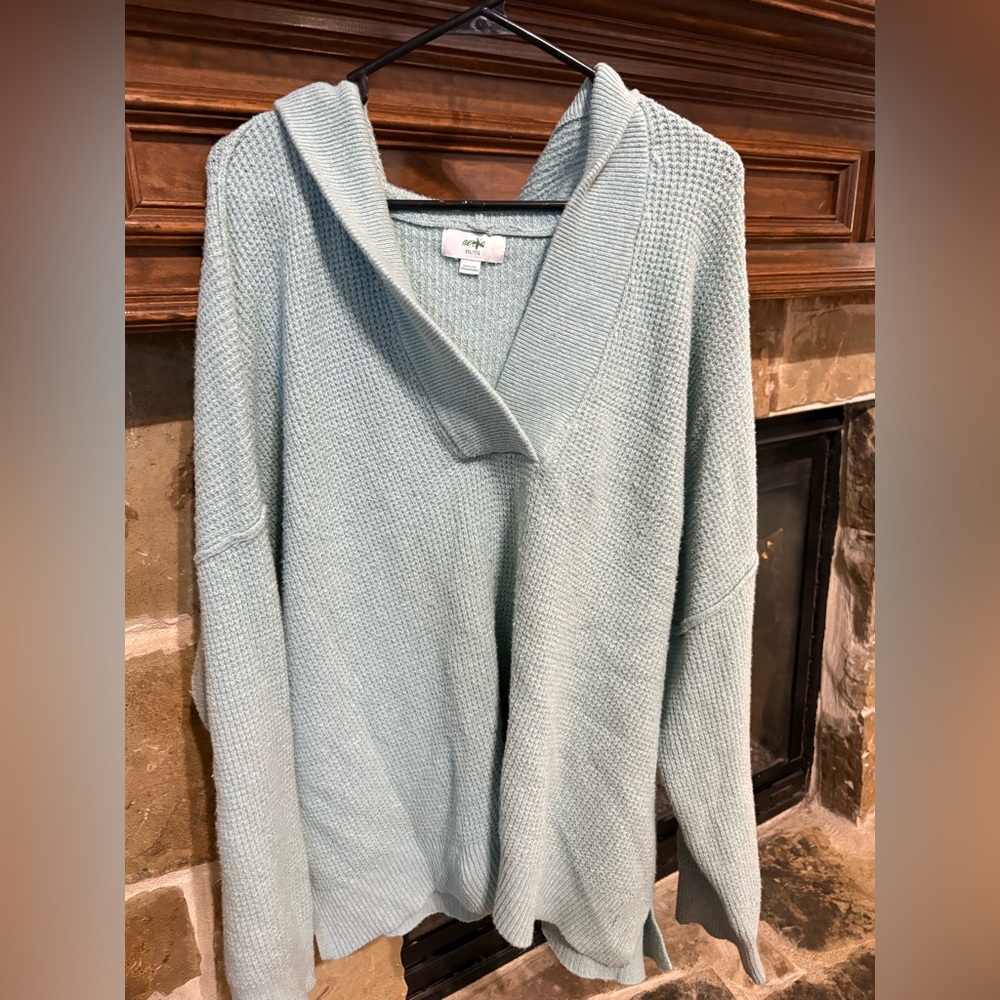 Aerie Blue Knit Sweater